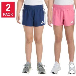 Adidas Youth 2-Pack Shorts - Fuchsia and Black